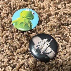 Kermit and Billie Eilish Button Pins